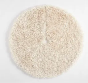 50 Inch White Faux Fur Tree Skirt