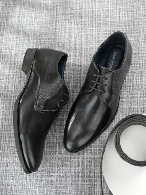 Barrel Black Derby Shoes