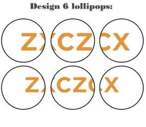 Customize your own 2D ball style edible image lollipop