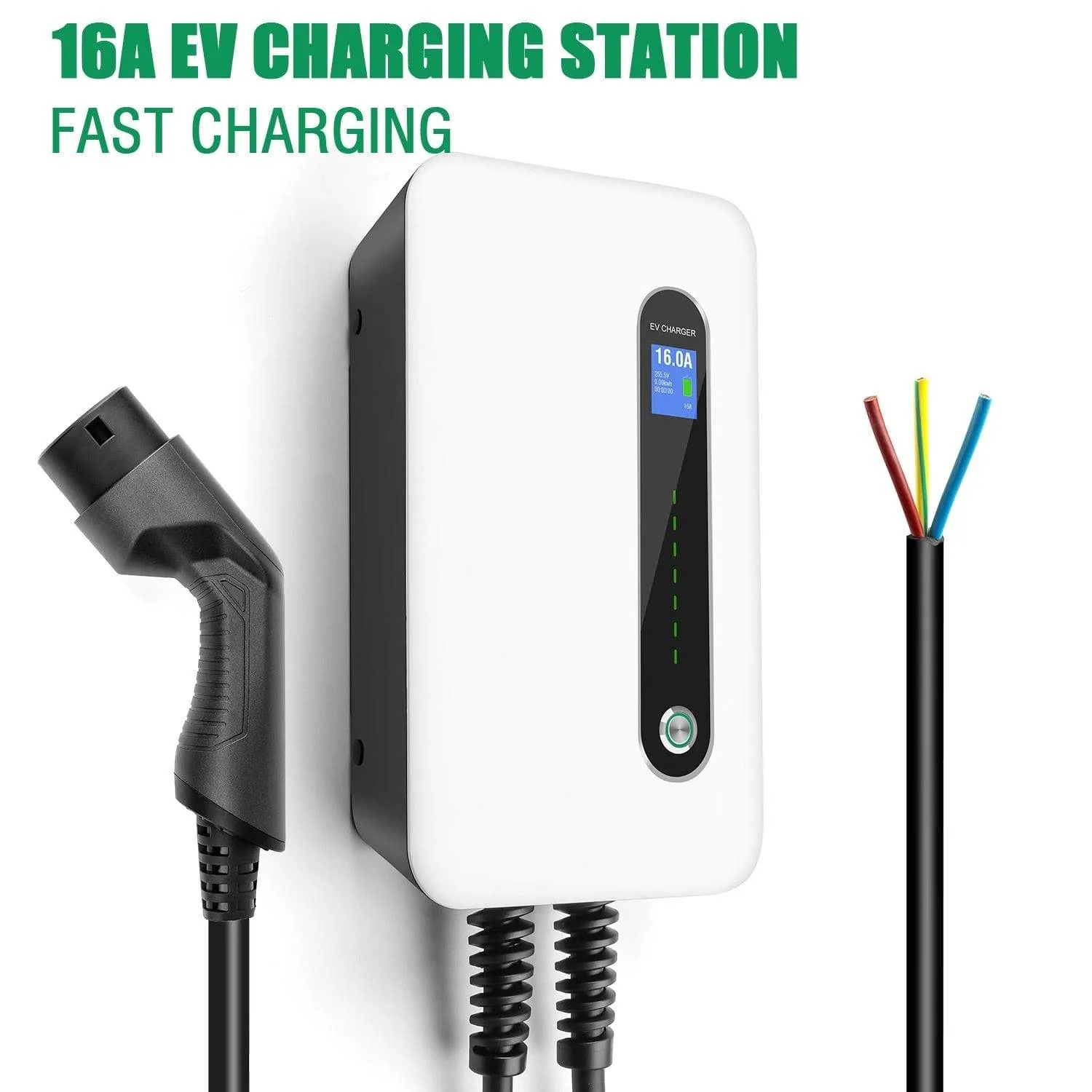 EV Charging Station 16A Type 2 Electric Vehicle Car Charger EVSE Wallbox Charging Cable IEC 62196-2 Level 2 Charger 3.6KW