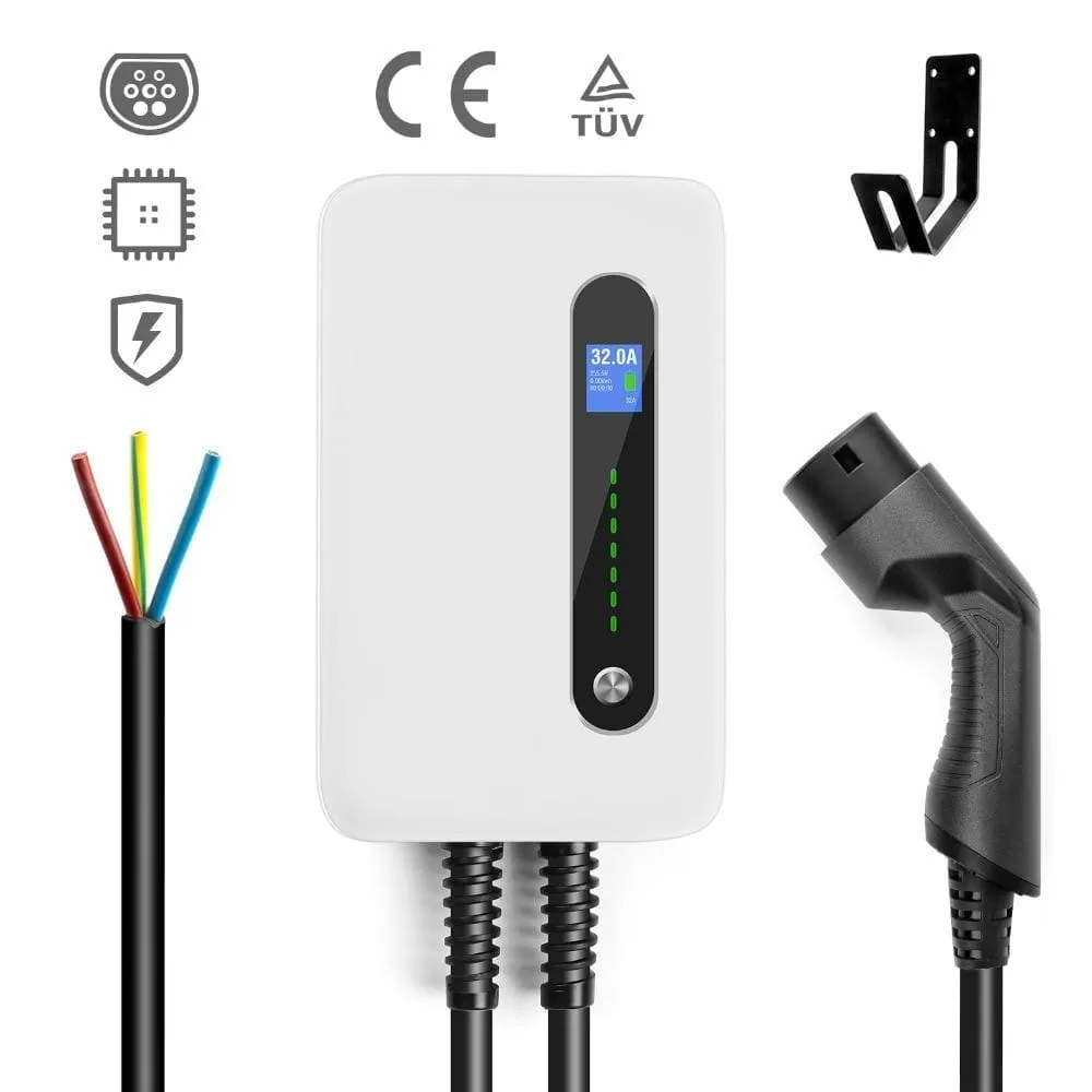 EV Charging Station 16A Type 2 Electric Vehicle Car Charger EVSE Wallbox Charging Cable IEC 62196-2 Level 2 Charger 3.6KW