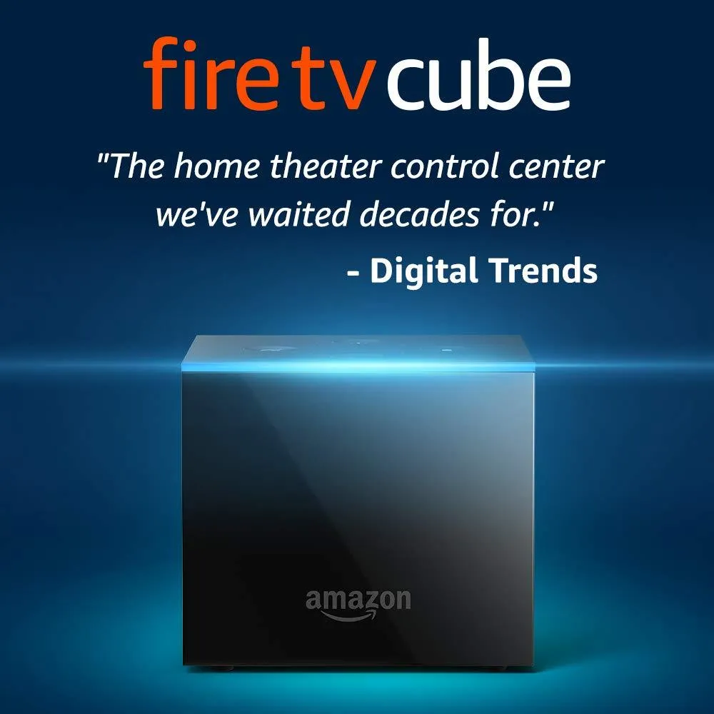 Fire TV Cube, hands-free with Alexa and 4K Ultra HD, streaming media player