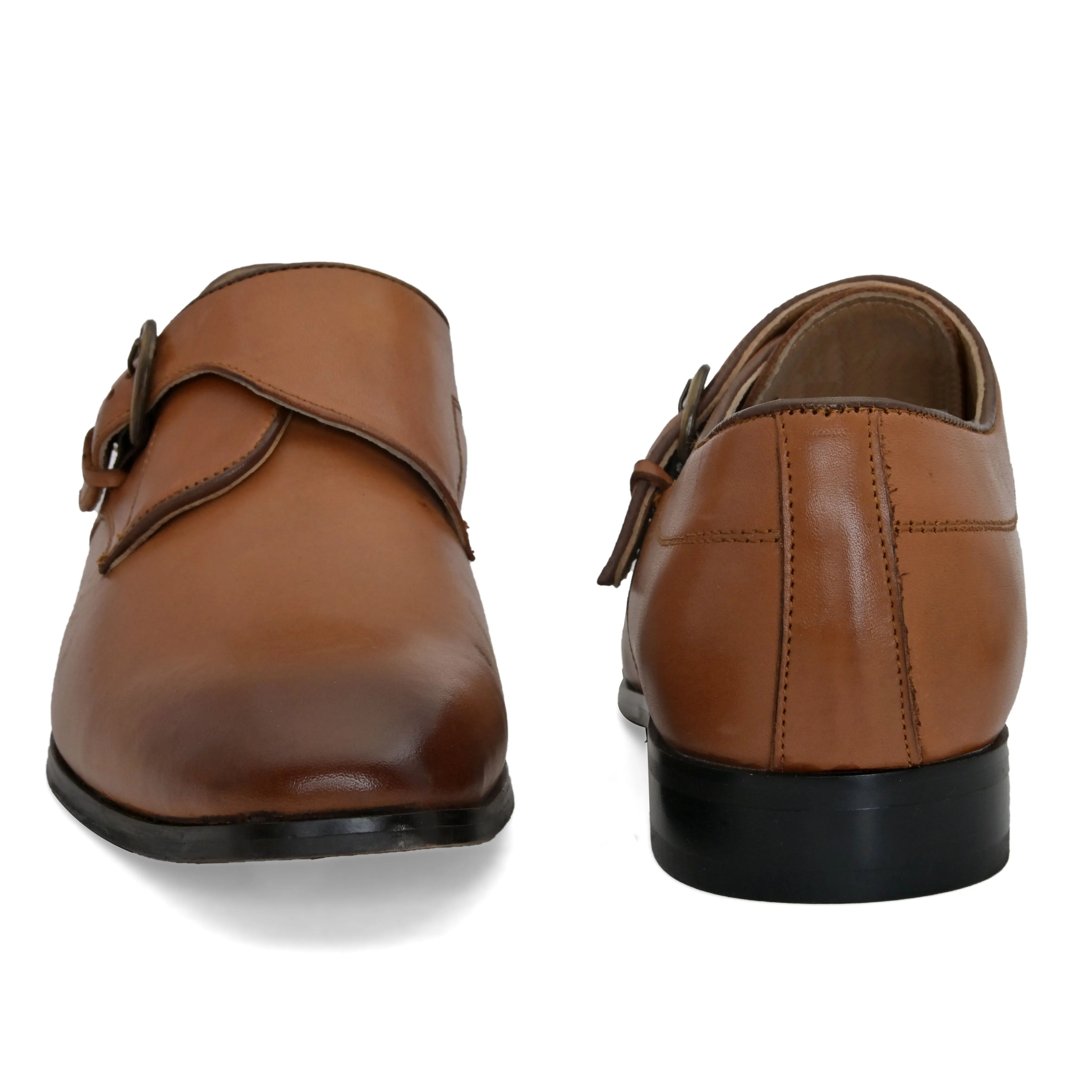 Foreign Tan Monk Shoes