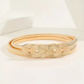 Knot Stretch Belt Gold