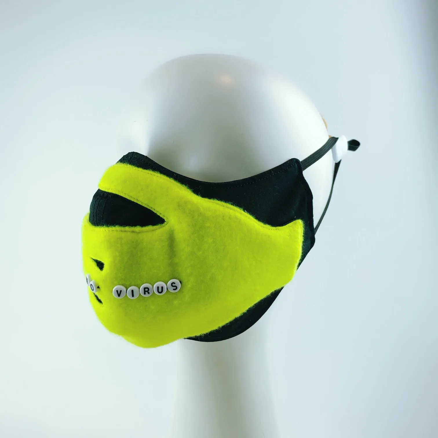 Mask 4 Protect Cover Your Mouth with Neon Hand