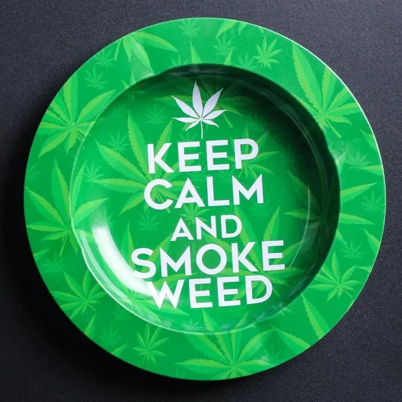 Metal Tobacco Herb Rolling Tray Cigarette Paper Rolling Tray Plate Cigar Cigarette Ashtray Discs for Smoke Cigarette Ash Trays