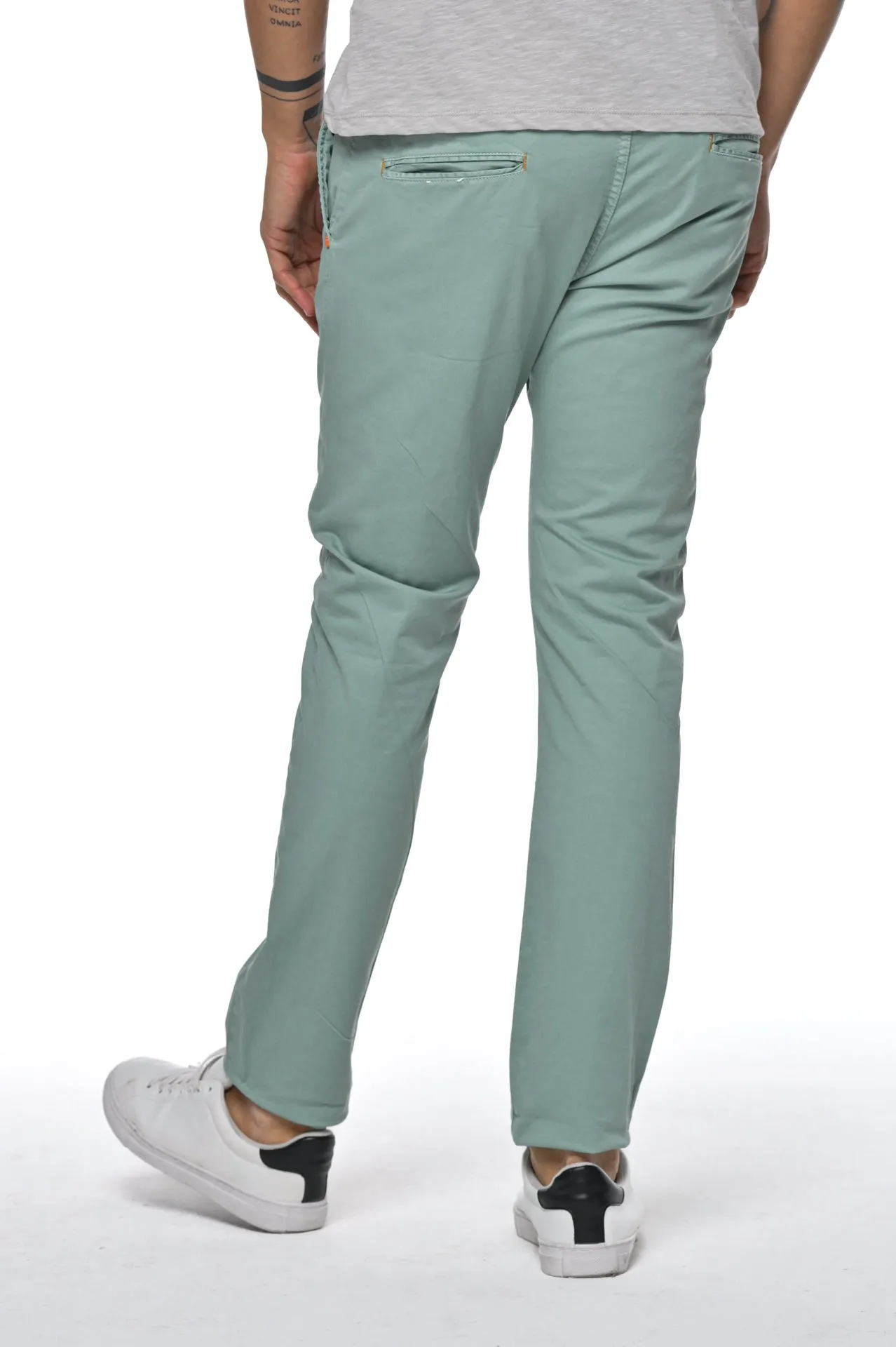 Pantaloni slim Kinos Verde Acqua SS24