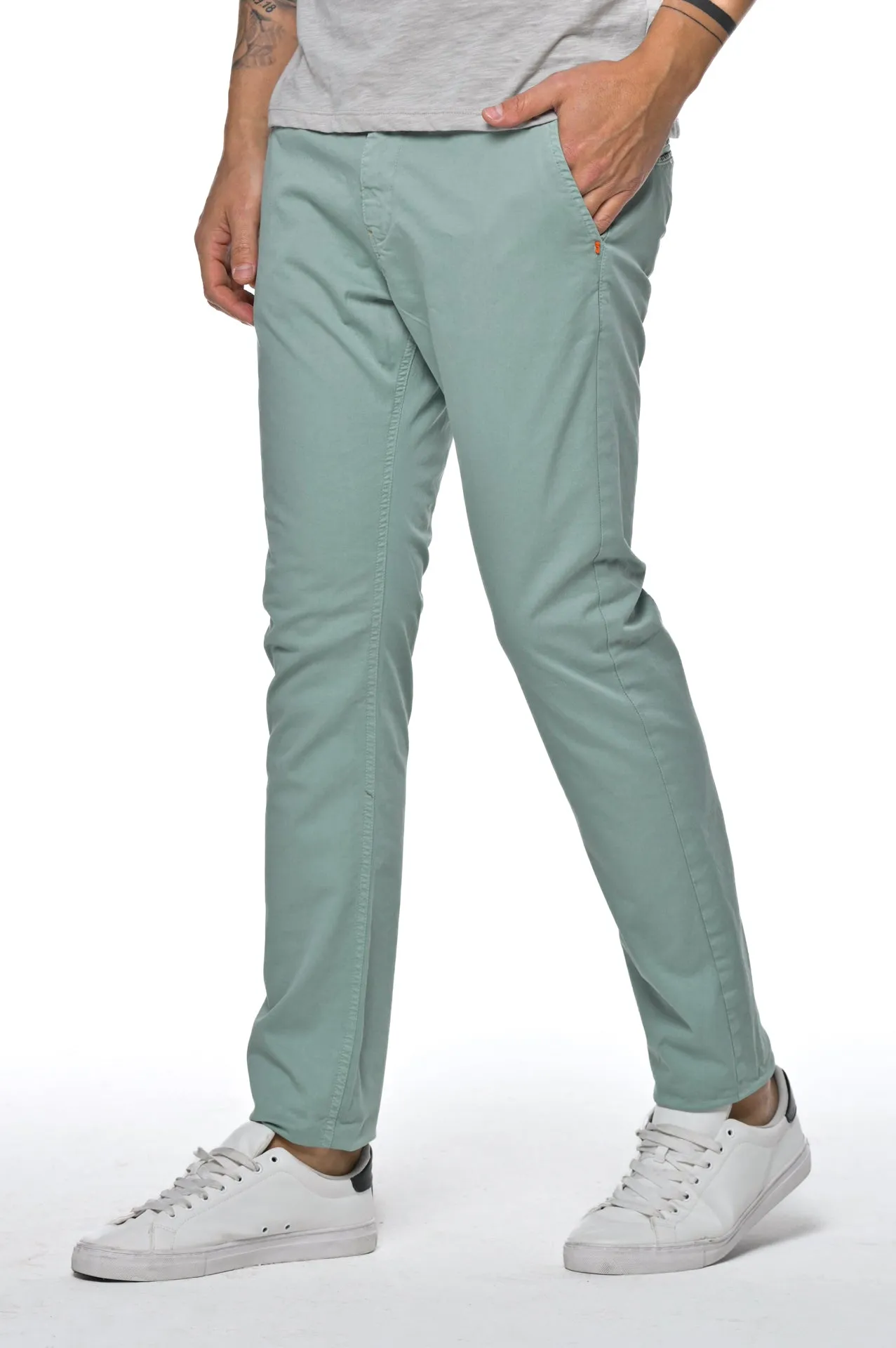 Pantaloni slim Kinos Verde Acqua SS24