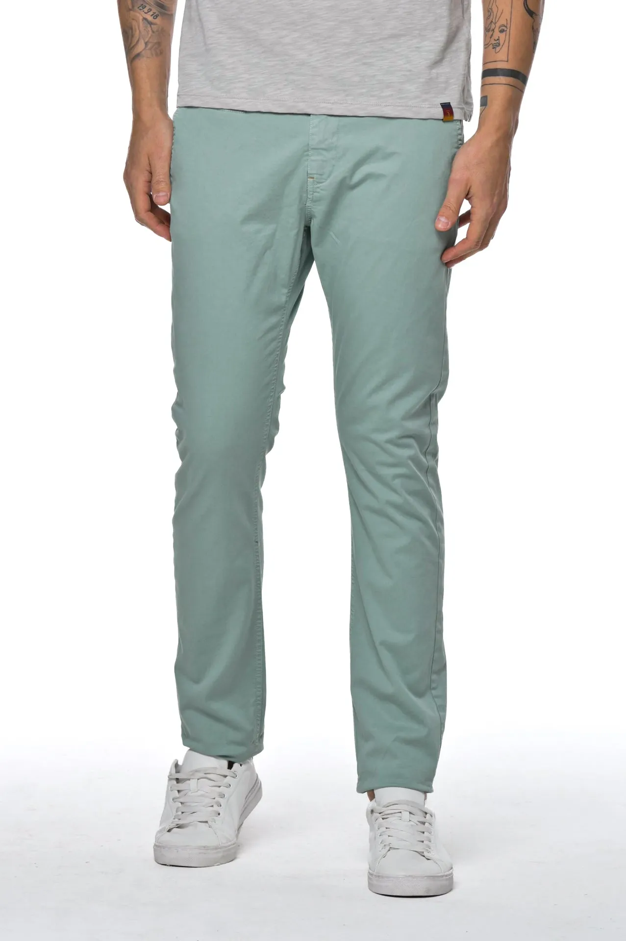 Pantaloni slim Kinos Verde Acqua SS24