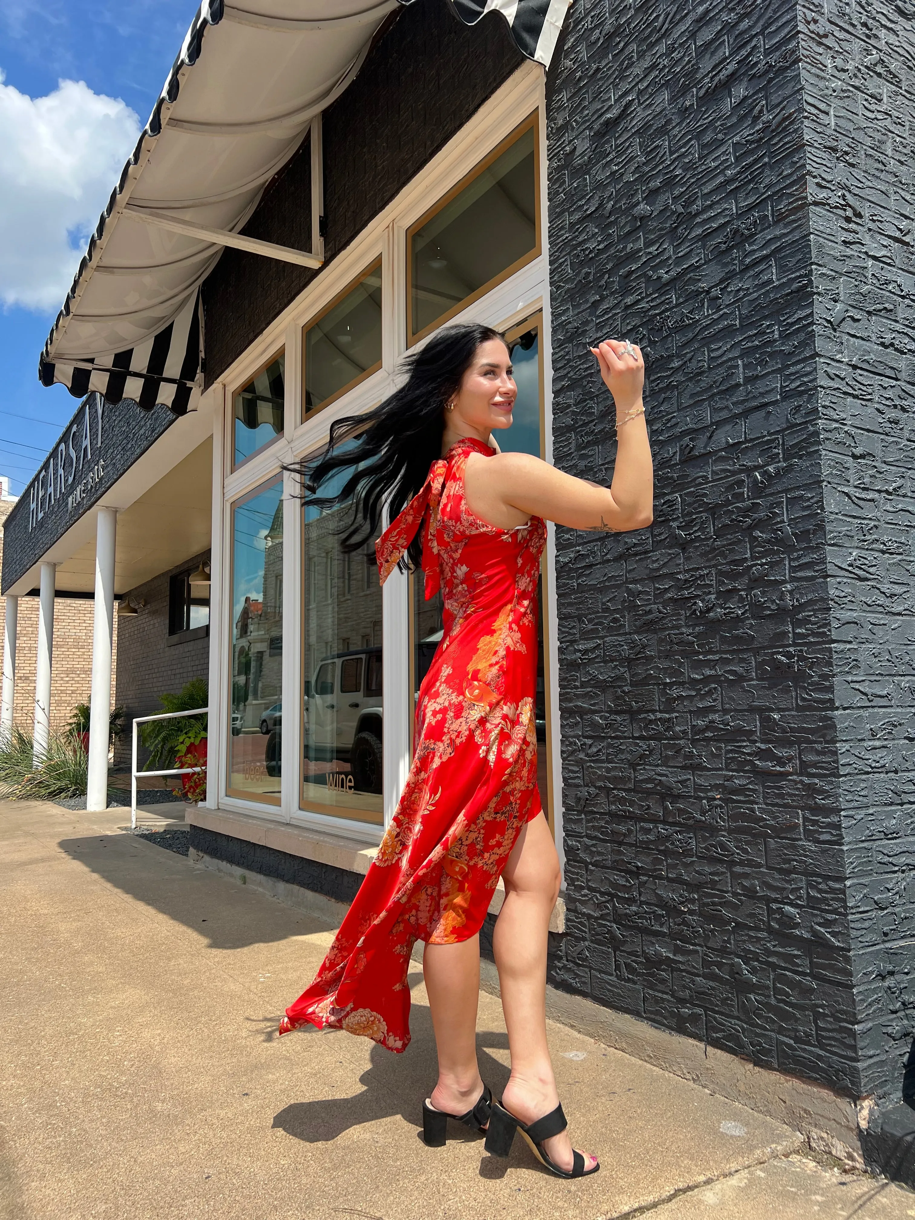 Summer Serenity Red Maxi Dress